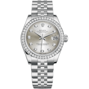 Rolex Datejust 31 Stainless Steel Diamond / Jubilee / Silver - Diamond 178384-0003