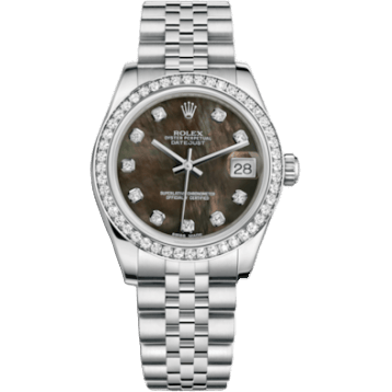Rolex Datejust 31 Stainless Steel Diamond / Jubilee / Black MOP 178384-0005