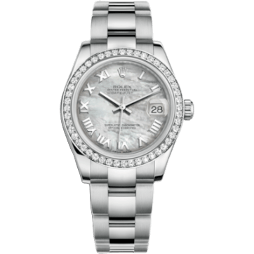 Rolex Datejust 31 Stainless Steel Diamond / Oyster / MOP - Roman 178384-0022