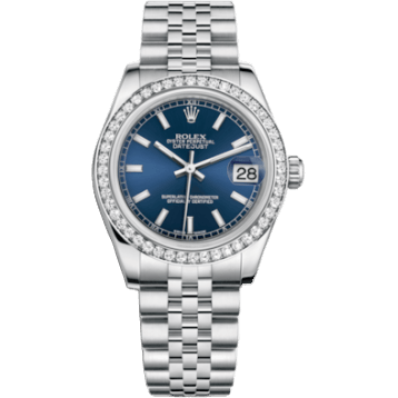 Rolex Datejust 31 Stainless Steel Diamond / Jubilee / Blue 178384-0029