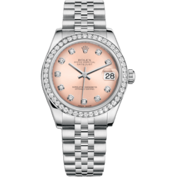 Rolex Datejust 31 Stainless Steel Diamond / Jubilee / Pink - Diamond 178384-0045