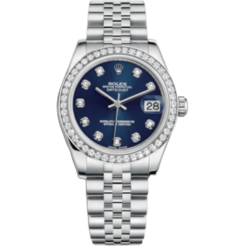 Rolex Datejust 31 Stainless Steel Diamond / Jubilee / Blue - Diamond 178384-0046