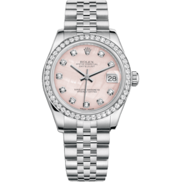 Rolex Datejust 31 Stainless Steel Diamond / Jubilee / Pink MOP 178384-0047