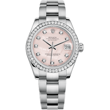 Rolex Datejust 31 Stainless Steel Diamond / Oyster / Pink MOP 178384-0061