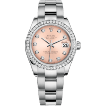 Rolex Datejust 31 Stainless Steel Diamond / Oyster / Pink - Diamond 178384-0064