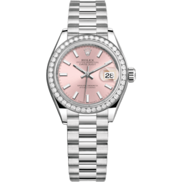 Rolex Lady-Datejust 28 Platinum Diamond / President / Pink 279136rbr-0004