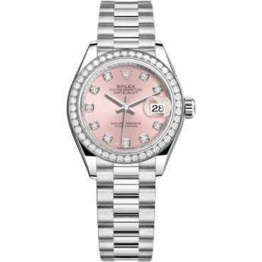 Rolex Lady-Datejust 28 Platinum Diamond / President / Pink Diamond 279136rbr-0005