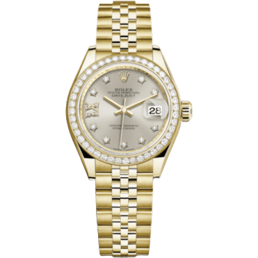 Rolex Lady-Datejust 28 Yellow Gold Diamond / Jubilee / Silver Diamonds 279138rbr-0002