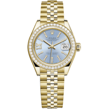 Rolex Lady-Datejust 28 Yellow Gold Diamond / Jubilee / Cornflower Diamonds 279138rbr-0009