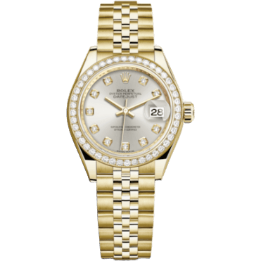 Rolex Lady-Datejust 28 Yellow Gold Diamond / Jubilee / Silver Diamond 279138rbr-0020