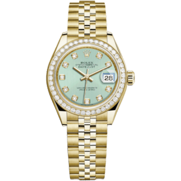 Rolex Lady-Datejust 28 Yellow Gold Diamond / Jubilee / Green Diamond 279138rbr-0026