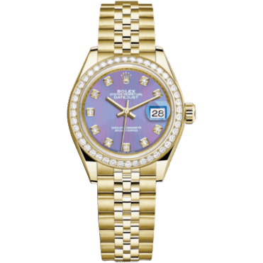 Rolex Lady-Datejust 28 Yellow Gold Diamond / Jubilee / Lavender Diamond 279138rbr-0028