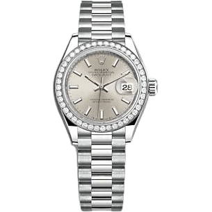 Rolex Lady-Datejust 28 White Gold - Diamond / President / Silver 279139RBR-0006