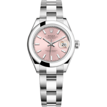 Rolex Lady-Datejust 28 Stainless Steel Domed / Oyster / Pink 279160-0002