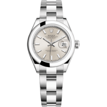 Rolex Lady-Datejust 28 Stainless Steel Domed / Oyster / Silver 279160-0006