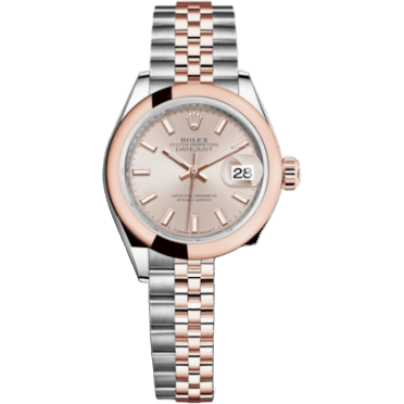 Rolex Lady-Datejust 28 Rolesor Rose Domed / Jubilee / Sundust 279161-0001