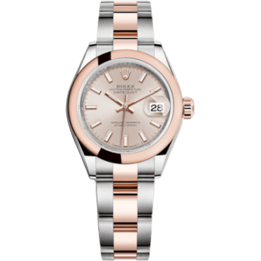 Rolex Lady-Datejust 28 Rolesor Rose Domed / Oyster / Sundust 279161-0002
