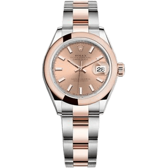 Rolex Lady-Datejust 28 Stainless Steel / Rose Gold / Domed / Rose / Oyster 279161-0024