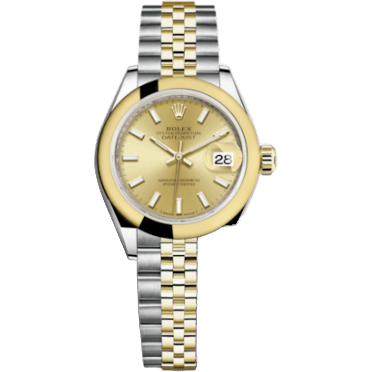 Rolex Lady-Datejust 28 Rolesor Yellow Domed / Jubilee / Champagne 279163-0001