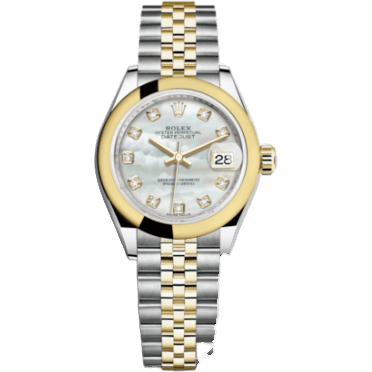 Rolex Lady-Datejust 28 Rolesor Yellow Domed / Jubilee / MOP 279163-0013