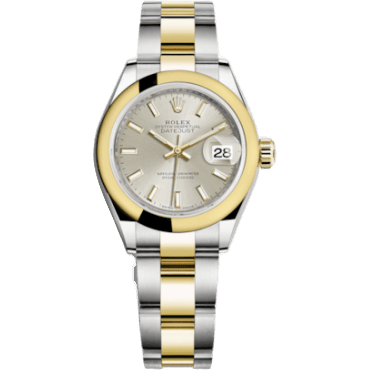 Rolex Lady-Datejust 28 Rolesor Yellow Domed / Oyster / Silver 279163-0020