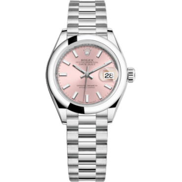 Rolex Lady-Datejust 28 Platinum Domed / President / Pink 279166-0004