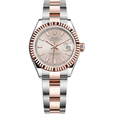Rolex Lady-Datejust 28 Rolesor Rose Fluted / Oyster / Sundust 279171-0002
