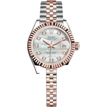 Rolex Lady-Datejust 28 Rolesor Rose Fluted / Jubilee / MOP 279171-0013