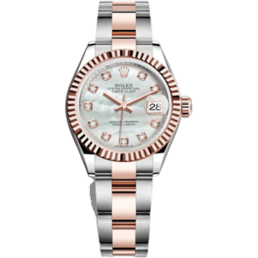 Rolex Lady-Datejust 28 Rolesor Rose Fluted / Oyster / MOP 279171-0014