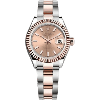 Rolex Lady-Datejust 28 Stainless Steel / Rose Gold / Fluted / Rose / Oyster 279171-0024