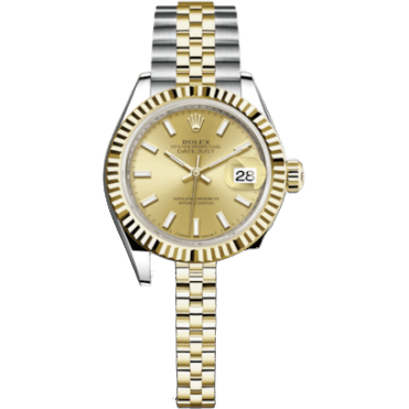 Rolex Lady-Datejust 28 Rolesor Yellow Fluted / Jubilee / Champagne 279173-0001
