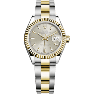 Rolex Lady-Datejust 28 Rolesor Yellow Fluted / Oyster / Silver 279173-0020