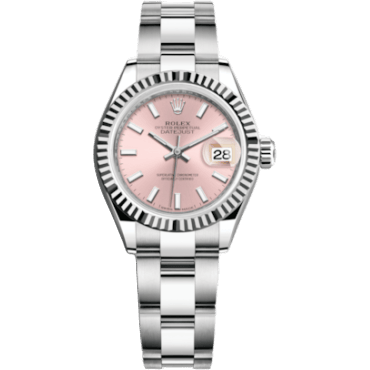 Rolex Lady-Datejust 28 Stainless Steel Fluted / Pink / Oyster 279174-0002