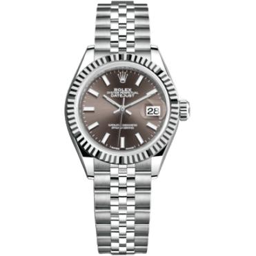 Rolex Lady-Datejust 28 Stainless Steel Fluted / Grey / Jubilee 279174-0011