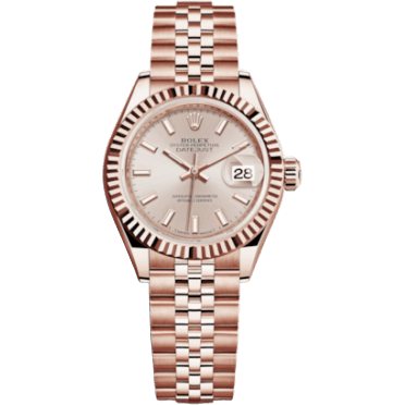 Lady-Datejust 28 Everose Fluted / Jubilee / Sundust