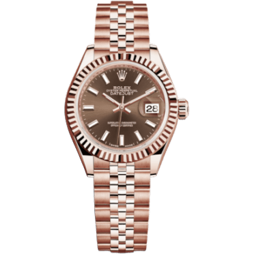 Lady-Datejust 28 Everose Fluted / Jubilee / Chocolate