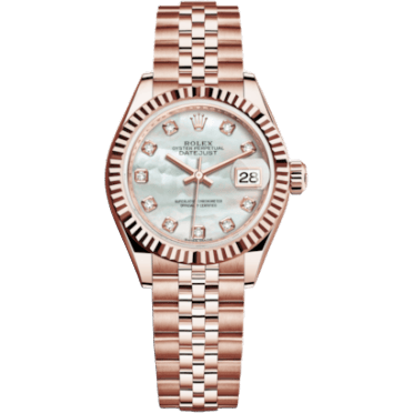 Lady-Datejust 28 Everose Fluted / Jubilee / MOP