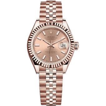 Rolex Lady-Datejust 28 Rose Gold / Fluted / Rose / Jubilee 279175-0026