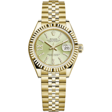 Rolex Lady-Datejust 28 Yellow Gold Fluted / Jubilee / Champagne Diamond 279178-0008