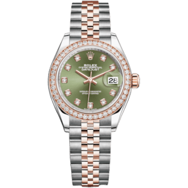 Rolex Lady-Datejust 28 Rolesor Rose Diamond / Jubilee / Olive Diamond 279381RBR-0007