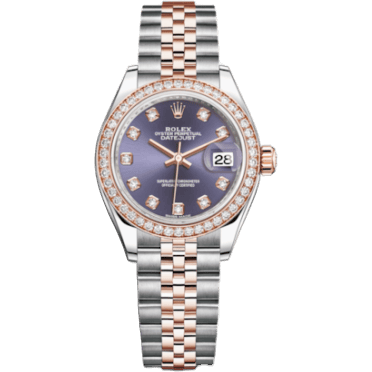Rolex Lady-Datejust 28 Rolesor Rose Diamond / Jubilee / Aubergine Diamond 279381RBR-0015