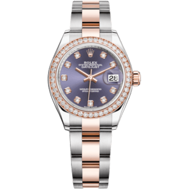 Rolex Lady-Datejust 28 Rolesor Rose Diamond / Jubilee / Aubergine Diamond 279381rbr-0016