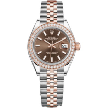 Rolex Lady-Datejust 28 Rolesor Rose Diamond / Jubilee / Chocolate 279381rbr-0017