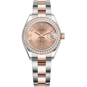 Rolex Lady-Datejust 28 Stainless Steel / Rose Gold / Diamond / Rose - Roman / Oyster 279381RBR-0026