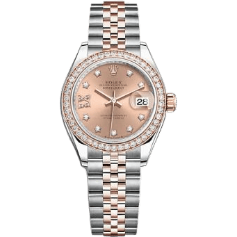 Rolex Lady-Datejust 28 Stainless Steel / Rose Gold / Diamond / Rose - Diamond / Jubilee 279381RBR-0027