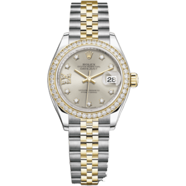 Rolex Lady-Datejust 28 Rolesor Yellow Diamond / Jubilee / Silver Diamond 279383RBR-0003