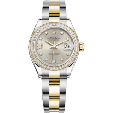 Rolex Lady-Datejust 28 Rolesor Yellow Diamond / Oyster / Silver Diamond 279383RBR-0004