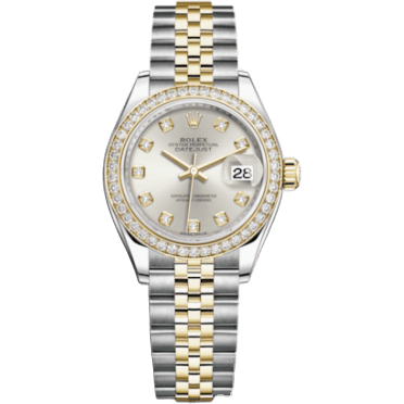 Rolex Lady-Datejust 28 Rolesor Yellow Diamond / Jubilee / Silver Diamond 279383RBR-0007
