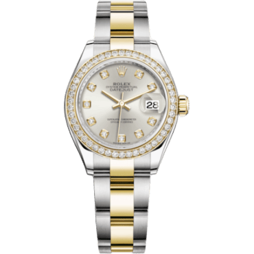 Rolex Lady-Datejust 28 Rolesor Yellow Diamond / Oyster / Silver Diamond 279383RBR-0008