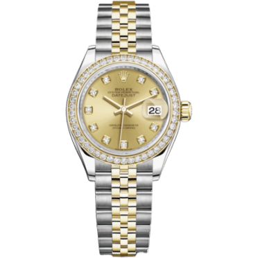 Rolex Lady-Datejust 28 Rolesor Yellow Diamond / Jubilee / Champagne Diamond 279383RBR-0011